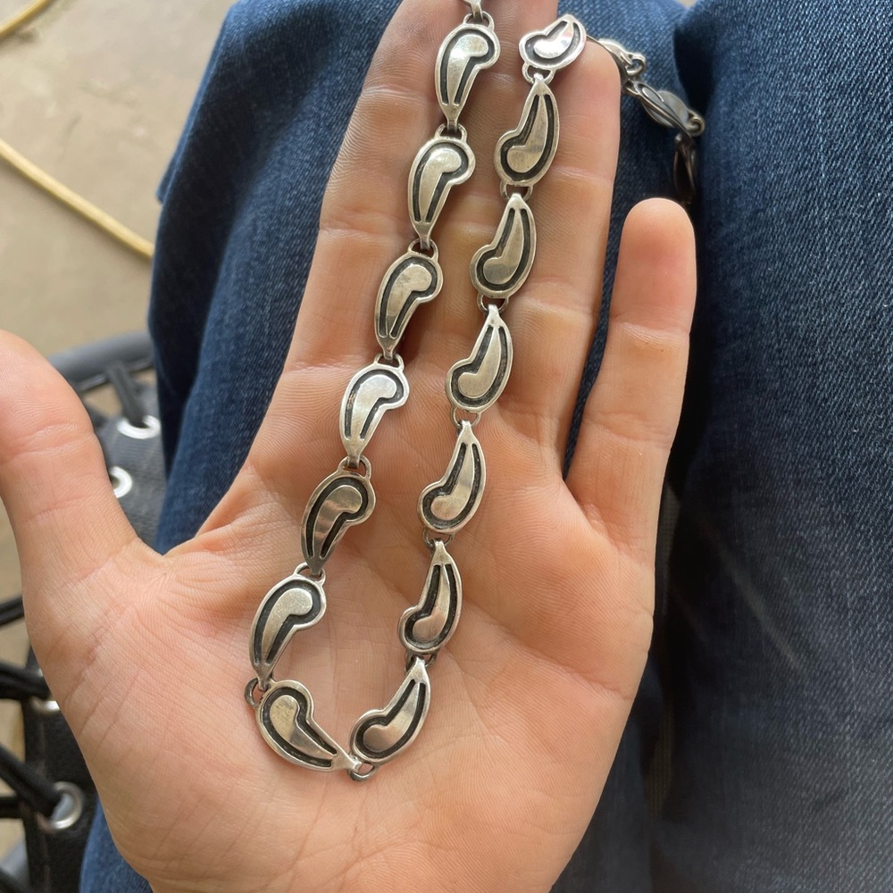 Native Sterling Silver Necklace - image 2